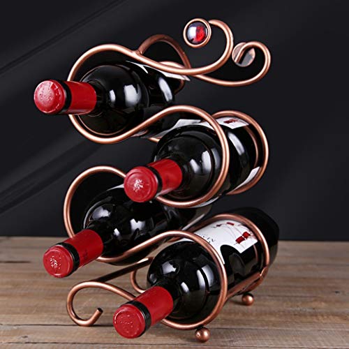 3-Layer Stackable Metal Wine Rack 4 Bottles of countertop Wine Rack Storage - Free Standing - Suitable for Bars, Wine cellars, basements, cabinet