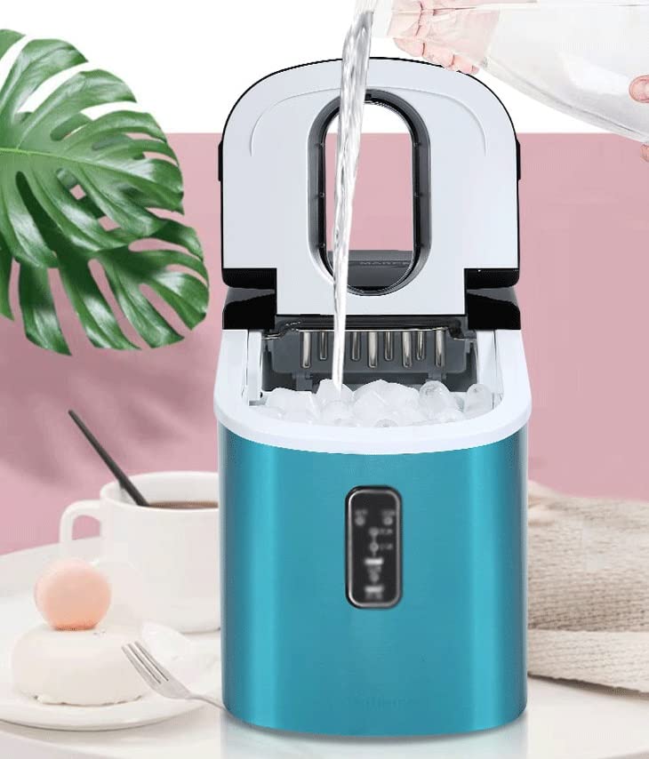 n/a Ice Maker Mini Small Commercial Household Ice Maker Milk Tea Shop Blue Stainless Steel Ice Maker Bar Coffe Shop