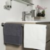 Tiger Boston Telescopic Towel Rail, Stainless Steel Brushed, 5 x 5 x 35 cm