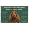 Agriism Door Mat Indoor Entrance Please Remember English Springer Spaniel Dogs House Rules Doormat Personalized Gifts Home Decor Housewarming Dec