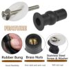 4 Pack Toilet Seat Hinges Screws, Toilet Seat Bolts Expanding Rubber Top Nuts Screws Expanding Nylon Nuts WC Blind Hole Fitting Universal Toilet