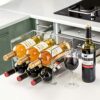 IVODEELA Water Bottle Organiser Rack,Stackable Water Bottle Holder for Cupboard Pantry Cabinet Fridge,Clear Water Bottle Storage Rack & Wine Rack