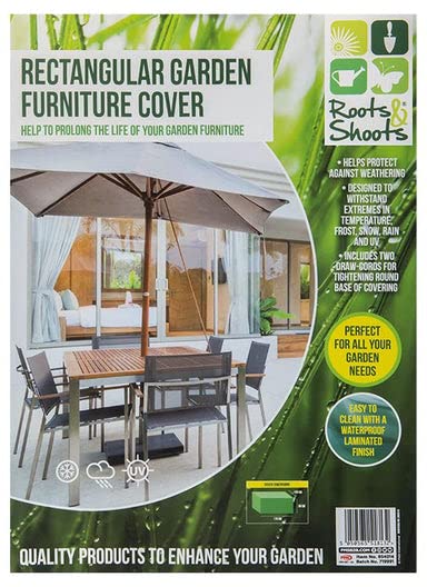 Cathys Candy Cart Strong Durable Heavy Duty Rectangular Garden Outdoor Furniture Cover. 170cm x 120cm x 99cm. Suitable for 6 - 8 seater., Grey