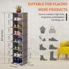 8 Tiers Shoe Rack - Vertical Narrow Shoe Shelf Storage Organizer Sturdy Space Saving - Tall Narrow Shoe Rack for Entryway Closet Hallway