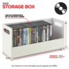Stock Your Home DVD Storage Box, Movie Shelf Organizer for Blu-Ray, Video Game Cases, CDs, VHS Tape Display Stand, Disc Holder Can Store Up to 28
