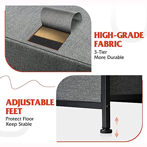 LIUZH 9-Drawer Dresser Fabric Storage Tower For Bedroom Nursery Entryway Closets Tall Chest Organizer Unit With Steel Frame