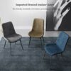 dining chair Kitchen Dining Room Furniture Chairs Matte Suede Leather Dining Chair with Backrest Water Proof PU Leather Lounge Side Chair Living