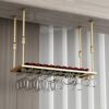 SUCHETA Wall Mounted Wine Racks Wine Rack Free Standing Loft European High-End Bar Counter Wine Glass Rack, Hanging Upside Down Creative Wine Gla