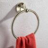 RAKUTE Gold Towel Ring Towel Rack, Bathroom Full Copper Towel Hanging, Bathroom Towel Holder Towel Bar Bathroom Ring
