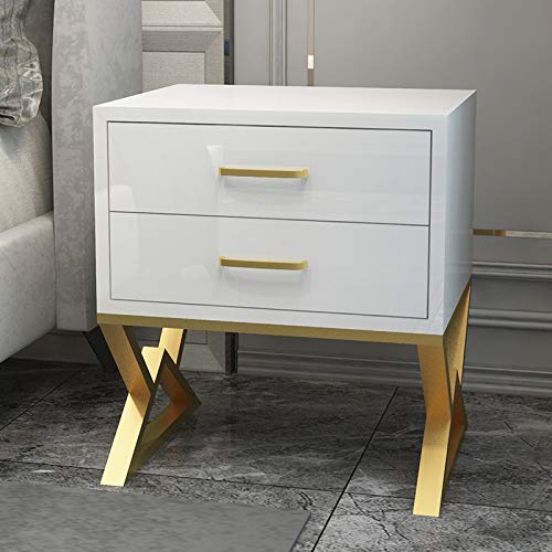 JYDQM Iron Casting Golden Nightstand Coffee End Bedside Table Home Furniture Nightstand Cabinet Cupboard Bed Room