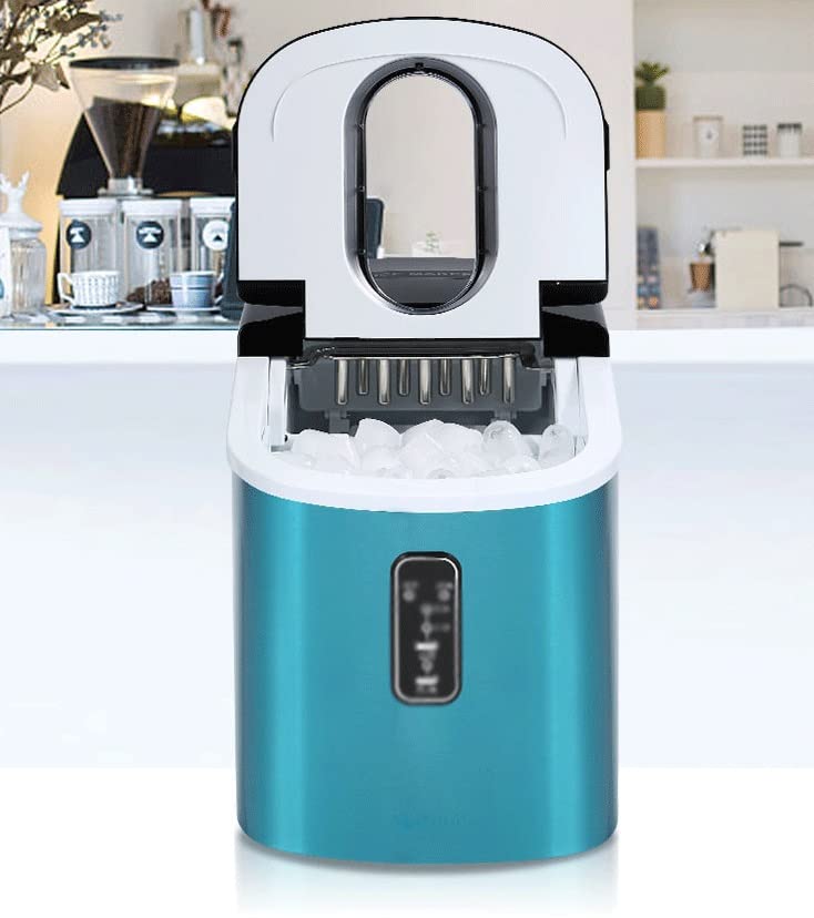 n/a Ice Maker Mini Small Commercial Household Ice Maker Milk Tea Shop Blue Stainless Steel Ice Maker Bar Coffe Shop