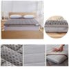 BHVXW Proof thickening Mattress 1.5m Foldable Tatami Single double Mattresses Cotton Cover King Queen Size (Color : Gray, Size : 135x200cm)