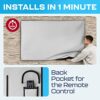 Weatherproof Outdoor TV Cover 72"-75" inch - Full coverage for Flat TVs - Universal for Any Mount and Stand - Grey