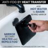 MIRRORVANA Fogless Shower Mirror for Shaving with Upgraded Suction Cup, Dual Anti Fog Design, Shatterproof Surface & 360° Swivel - Large Anti Mis