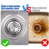 Hinata Kitchen Sink Waste Kit with Overflow Pipes Wash Basin Overflow Head Sink Overflow Head Overflow Pipe for Sink- Rectange Interface (Round)