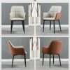 dining chair Kitchen Dining Room Furniture Chairs Dining Chairs Set Of 2 Living Room Armchair Water Proof PU Leather Kitchen Chair With Metal Leg