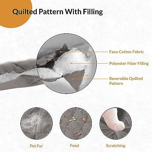 Moonlight Bedding Sofa Cover 3 Seater Reversible Quilted Sofa Covers Adjustable Waterproof Elastic Straps Sofa Covers, Pets & Kids & Sofa Protect