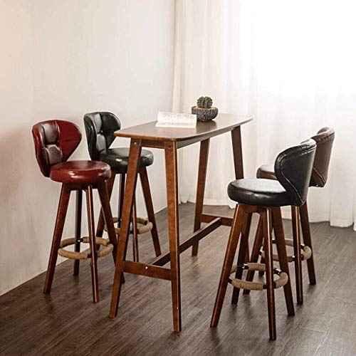 SDFGH Nordic Light Luxury bar Chair Simple net red bar Stool Front Desk Cafe Restaurant Leisure Back high Stool (Color : D)