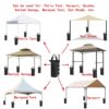 YELAIYEHAO Grade Heavy Duty Double-Stitched Weights Bag, Leg Weights for Pop up Canopy Tent Weighted Feet Bag Sand Bag outdoor bag Black (4 PCS R