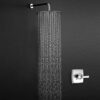 Shower Head, sinzau 8 Inch Round Rain Showerhead, 304 Stainless Steel, Ultra-Thin Design-Best Pressure Boosting