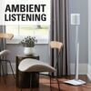 Sanus WSSA2-W2 Height Adjustable Wireless Speaker Stand in Pair for SONOS ONE PLAY: 1 and PLAY: 3 - White