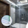 Shower Door Seal Strip 2 x 80 cm for 4mm/5mm/6mm Glass Thickness Shower Screen Seal Strip Covers up to 12mm Gap Replacement Shower Door Bottom Se