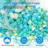 Welacer 2.2KG Shredded Memory Foam Refill for Bean Bag Filling, Premium Soft and Great for Filler, Multi Color and Shape Stuffing