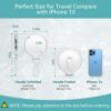 B Beauty Planet Magnifying Mirror 30x,Double-Sided Hand Mirror with Handle,Foldable Portable Compact Travel Magnifying Mirror,5 inch