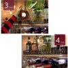 SUCHETA Hanging Wine Rack with Glass Holder and Shelf, Wine Holder Ceiling Hanging Mounted Solid Wood Wine Rack Wine Glass Metal Hanging Rack and