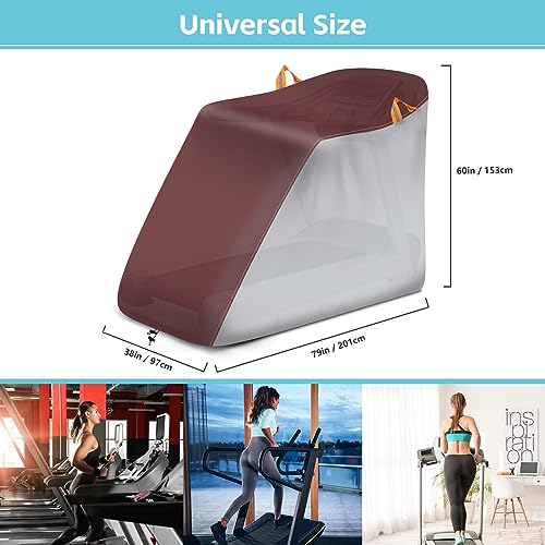 CoukouCover Treadmill Cover, 600D Material with Oxford Fabric, Indoor and Outdoor Universal dust Cover with New Reflective Strip Design