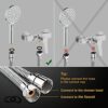 GRIFEMA COMPLENTO-G851 1/2 Inch 1.5m Shower Hose Made of Stainless Steel, Anti-Kink & Anti-Explosion and Leak Proof Hose Pipe, Silver/Chrome