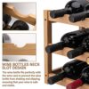 CHUNYU Vintage Wooden Wine Rack Cabinet Holders Shelf Standing Barware Storage Racks Home Bar