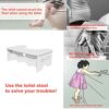 RUITASA Poop Stool Adult Toilet Stool, Poop Stool Adult Toilet Stool, Foldable Poop Stool for Bathroom for Toddler and Adult Bathroom Stool(White