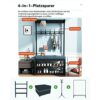 Coat Rack with Bench Coat Racks with 10 Hooks Metal Frame Coat Rack with Bench Coat Rack with Bench for Hallway, Entryway, 80/100 * 33 * 172cm (1