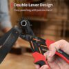 XOOL Leather Hole Punch Plier, Heavy Duty Rotatable Belt Hole Puncher with 6 Different Sizes Used for Belt, Watch Belt, Belt, Shoes, Purses, Clot