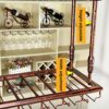 Wine racks Hanging Gold Metal Retro Wall Mounted Wine Champagne Glass Goblets Stemware Rack Holder, 60/80/100/120cm x 30cm
