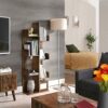 VASAGLE Bookcase, Tree-Shaped Bookshelf with 8 Storage Shelves, Rounded Corners, 19.7 x 9.8 x 55.1 Inches, Rustic Brown ULBC66BXV1