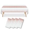 4 Pack Disposable Tablecloth for Rectangle Tables, KENOBEE 137 x 274 cm Waterproof Party Table Cover for Indoor or Outdoor Birthday Thanksgiving