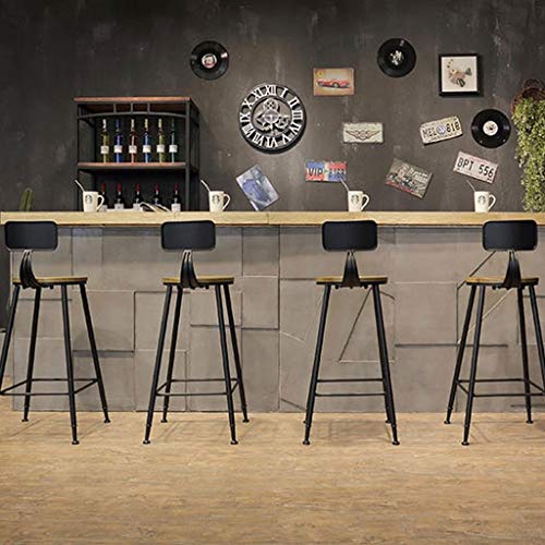 SDFGH Nordic Light Luxury bar Chair Simple net red bar Stool Front Desk Cafe Restaurant Leisure Back high Stool