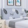 Zoey's store Nordic Style Stretch Back Cover for Headboards - Curved Leather Wood Protector Cover - 5ft x 2.6ft