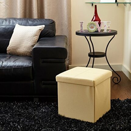 Emma Barclay Foldable Ottomans Plain Medium Cream