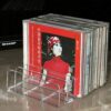 AUXPhome Clear Acrylic DVD/CD Storage Box CD Holder - CD Tray Holds up to 14 CD Cases for Media Shelf Storage and Organization for Countertop/Kit