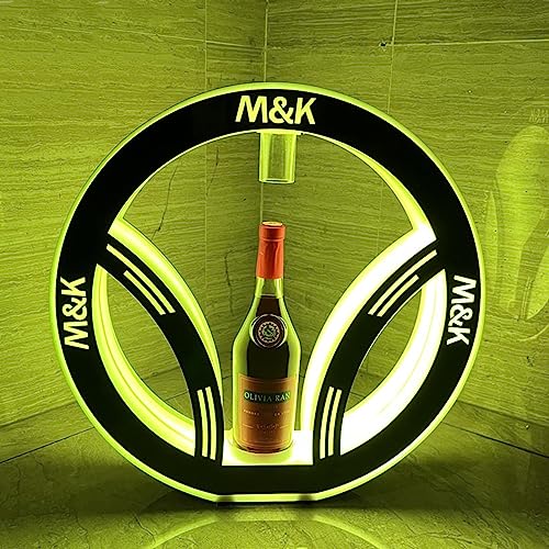 DISHENGZHEN LED Lighted Liquor Bottle Display Shelf VIP Bottle Presenter Chargeable Bottle Service Sparklers 7 Color Lights For Bar/Hotel/Nightcl