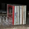 AUXPhome Clear Acrylic DVD/CD Storage Box CD Holder - CD Tray Holds up to 14 CD Cases for Media Shelf Storage and Organization for Countertop/Kit