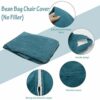 MOVKZACV Bean Bag Chair Lazy Sofa Soft Corduroy Bean Bag Cover (without Filler), Large Lazy Lounger High Back Bean Bag Chair for Adults and Kids