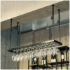 Stylish Simplicity Industrial Retro Stylish Simplicity Down Wine Rack Metal Creative Display Wine Glass Holder Household Goblet Holder Adjustable