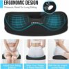 Ajiteogy Memory Foam Seat Cushions,Innovative Hemorrhoid and Tailbone Pain Relief Cushion with Scientific Backhole Design,Non-Slip Memory Foam Bu