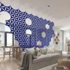 12 Pcs 3D Flower Venus Hanging Room Divider Panel, 14"x12" Screen Panels High Density Polyester Fiber Board Cut Room Partition Home Decoration (P