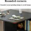 Drop Leaf Table, Folding Kitchen Table, Wooden Dining Table with 2 Storage Racks And Wheels, Space Saving Extendable Table for Kitchen/Living Roo