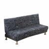 Armless Sofa Bed Cover Vintage Floral Printing Couch Sofa Slipcover Polyester Stretch Futon Cover 3 Seater Couch Sofa Cover fits Folding Sofa Bed